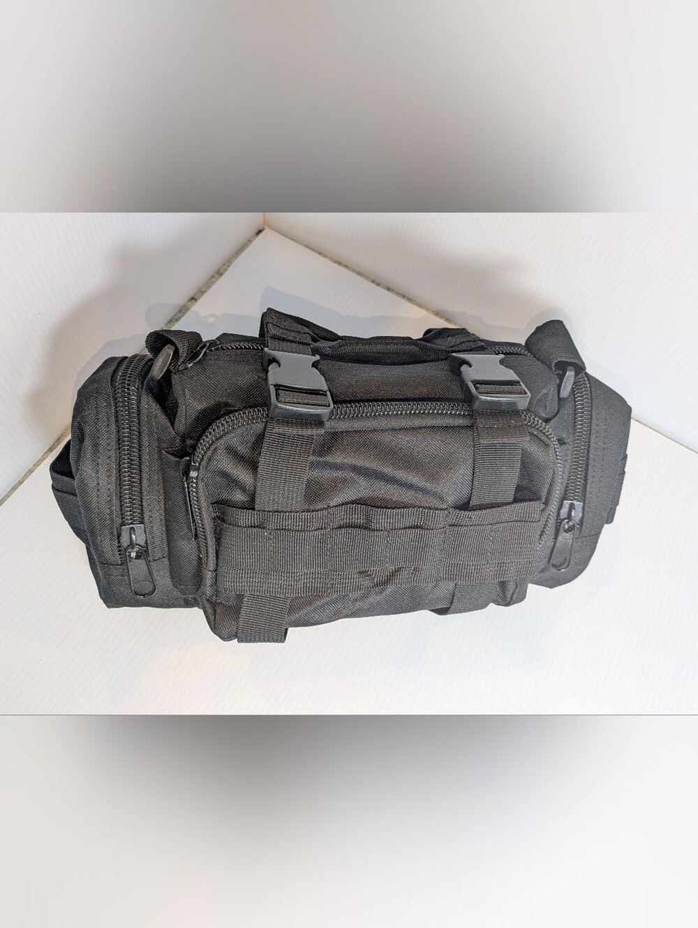 Black Tactical Belt Bag - Compact Utility Waist Pack